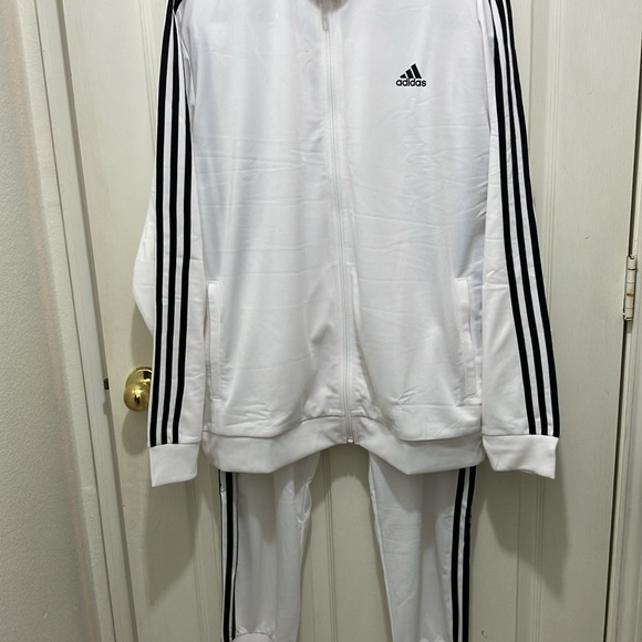 Adidas Essentials Tracksuit jacket joggers warmup suit sweatsuit jump leisure - Picture 16 of 16